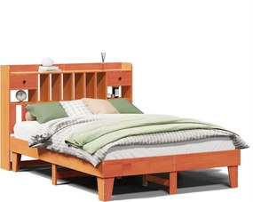 vidaXL Cadru de pat fără saltea, maro ceruit 150x200 cm lemn masiv pin