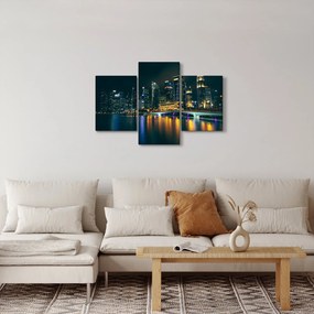 Tablou - Singapore noaptea (90x60 cm)