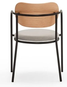 Scaun de sufragerie gri în decor de stejar Eclipse - Teulat