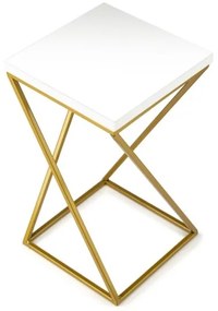 Suport pentru flori LOFT 40x24 cm auriu/alb