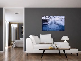 Tablou cu cascadele iarna (90x60 cm)