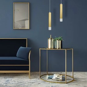 Lustră pe cablu TUBI 1xGU10/8W/230V auriu