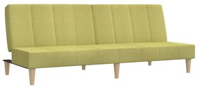 337553 vidaXL Canapea extensibilă cu 2 locuri, verde, textil