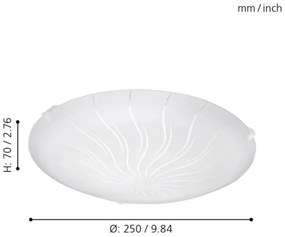 Eglo 96089 - LED Plafoniera MARGITTA 1 LED/11W/230V