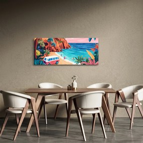 Tablou - Rulotă la ocean (120x50 cm)
