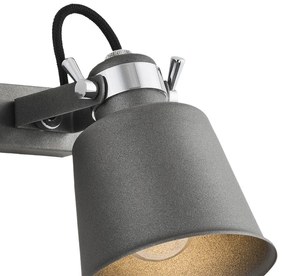 Aplica metalica reglabila stil industial KONGO 2L antracit