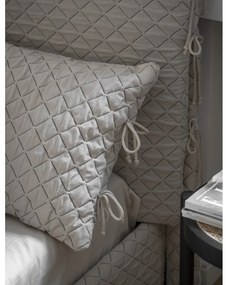 Pat bej de o persoană tapițat cu spațiu de depozitare și somieră 90x200 cm Sleepy Luna – Miuform