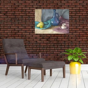 Tablou pe sticlă - Natură moartă pictată (70x50 cm)