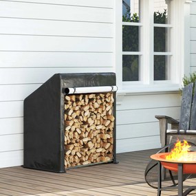 Outsunny Suport de Lemne de Exterior din Oțel cu Acoperire Impermeabilă 100x60x110 cm | Aosom Romania