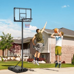 SPORTNOW Cos pentru baschet cu inaltime reglabila, 182-213 cm, Negru