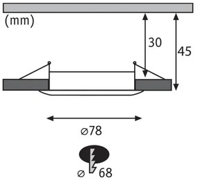 SET 3x corp de iluminat încastrat pentru baie LED/6W IP44 NOVA 230V Paulmann 94473