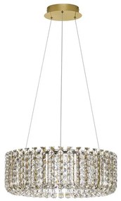 Lustra suspendata LED auriu, cristale sticla CELYSIA 60cm