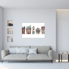 Tablou - Case în acuarelă (90x60 cm)