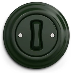 Kliklap - Întrerupător retro pentru scară, cu ramă nr. 6, verde