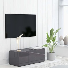 801867 vidaXL Comodă TV, gri extralucios, 80 x 34 x 30 cm, PAL