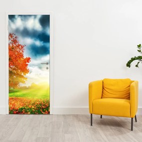 Fototapet pentru ușă - Peisaj luminat de soare (95x205cm)