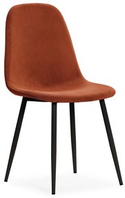 Scaune de dining teracotă 4 buc. tapițate Minka – Marckeric