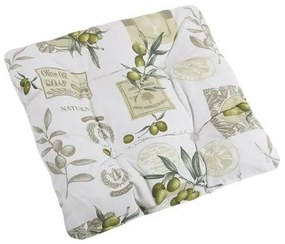 Pernă de scaun matlasată Bellatex Ema Oliva, 40 x40 cm