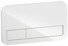 Clapeta actionare rezervor WC incastrat, Villeroy&amp;Boch ViConnect, sticla alb lucios, 922400RE