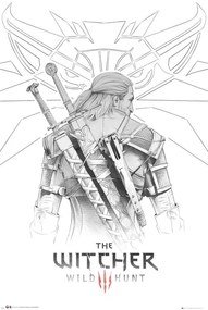 Poster The Witcher - Geralt Sketch, (61 x 91.5 cm)
