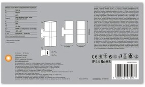 Ledvance - Aplica de perete LED RGB pentru exterior SMART + CUBE LED/13.5W/230V IP44 Wi-Fi