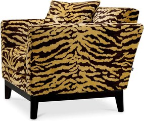 Fotoliu design LUX Flux, maro Tigris