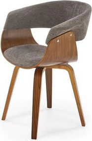 Scaun K545, gri/nuc, stofa clasica/placaj, 63x53x83 cm