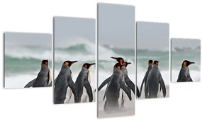 Tablou pinguini în ocean (125x70 cm), în 40 de alte dimensiuni noi