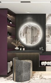 Oglindă Baie LED și Dezaburire Elit's Premium cu Senzor Touch, Lumina Rece, Caldă și Neutră, 80 cm 177