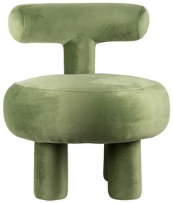 Fotoliu verde deschis cu tapițerie din catifea Abrazo – Leitmotiv