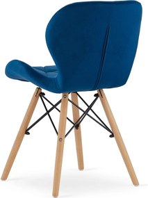 Scaun albastru LAGO VELVET