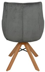 Scaun Vegas Rotativ Smoke Si Oak Gina Charcoal