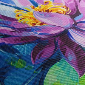 Tablou - Nufăr pe apă (cu ceas) (90x30 cm)