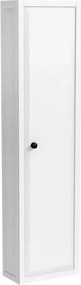 Dulap inalt suspendat Oristo Montebianco alb mat 6 etajere sticla 155 cm