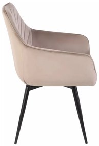 Scaun rotativ Servio velvet bej inchis/negru Blu40