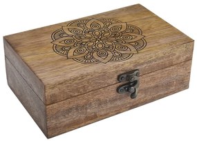 InDecor Cutie din lemn de mango Mandala, 26,5 x 19 x 10,5 cm, L