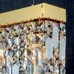 Lustra suspendata cristal Asfour design modern de lux Ring 50cm gold plated