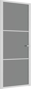 vidaXL Ușă de interior, 83x201,5 cm, alb, sticlă ESG și aluminiu