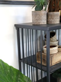 Etajera din metal, cu 3 rafturi, Antique Black