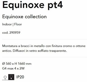 Lampadar / Lampa de podea moderna Equinoxe pt4 crom