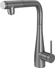 🚰 Baterie bucătărie ERIDAN, cu racord filtru de apă & pipă extractibilă, finisaj titan – Cod BRE_D75M