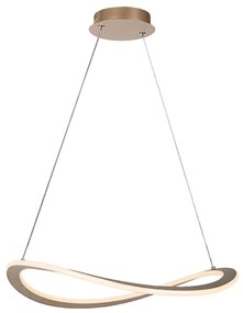Lustra LED suspendata din metal auriu Kallira D-52cm