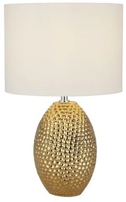 Veioza/Lampa de masa design decorativ Nadine auriu/crem