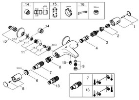 GROHE 1022162432 - Baterie termostatică pentru cadă PRECISION TREND DN 15 neagră