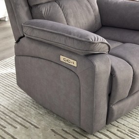 Fotoliu recliner electric dumonde cu funcție de balansare ,rotire și incarcare wirelles Elvara