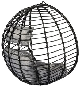 Fotoliu suspendat din ratan artificial Bonami Selection Mila, negru