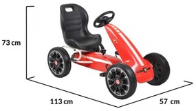 Kart cu pedale pentru copii NOVOKIDS® Chrysler Kart PRO, Roti din cauciuc EVA, 5-8 ani , Carena, Structura metalica, Frana de mana, Functie