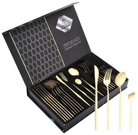 Set Tacamuri din Inox 24 Piese Gold Premium