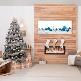 Tablou pe panza canvas Crăciun de Crăciun, ornamente de zăpadă