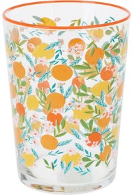 Set 4 pahare Flowers & Fruits 510 ml , portocaliu